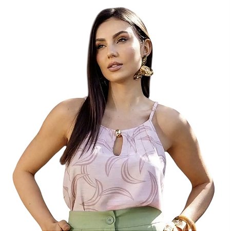 Blusa Regata Nervuras Colo Viscose