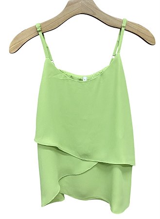 Blusa Alça Babados Crepe