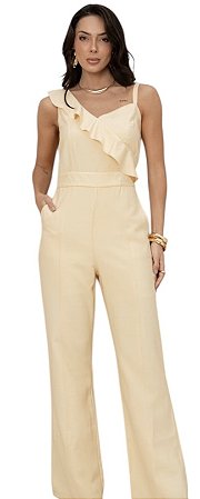 Macacão Longo Babado Viscolinho