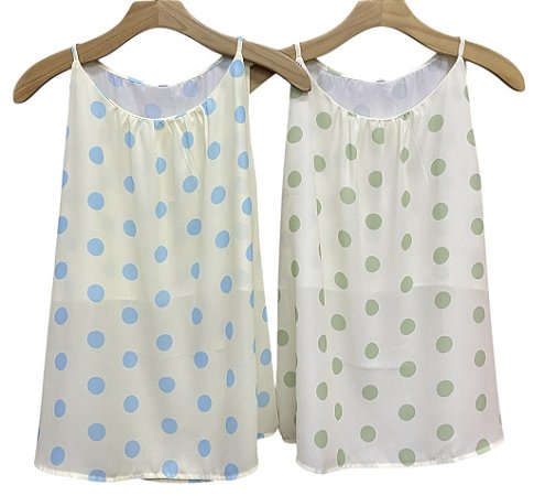 Blusa Alça Poá Crepe