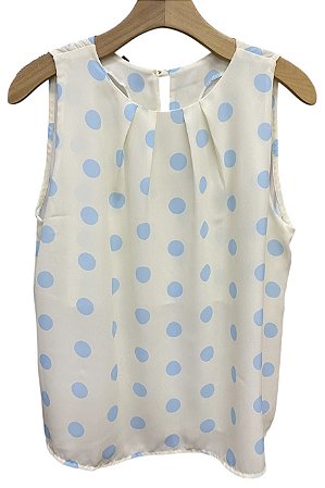 Blusa Regata Poá Crepe