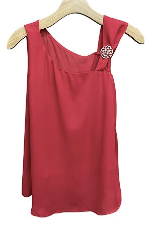 Blusa Regata Fivela Crepe