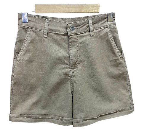 Shorts Cintura Alta Sarja