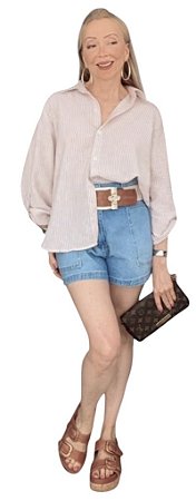 Shorts Cintura Alta Jeans