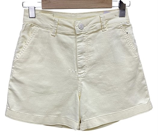 Shorts Cintura Alta Sarja