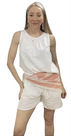 Shorts Elástico Cintura Viscose