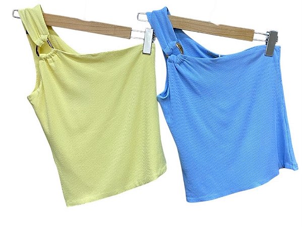 Blusa Mula Manca Fivela Malha Rib