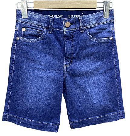 Bermuda Cintura Alta Jeans