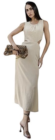 Vestido Regata Listras Viscolinho