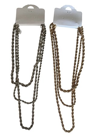 Colar Triplo Correntes