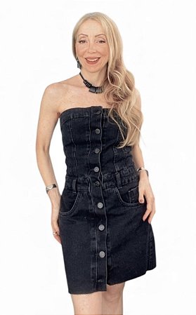 Vestido Botões Jeans