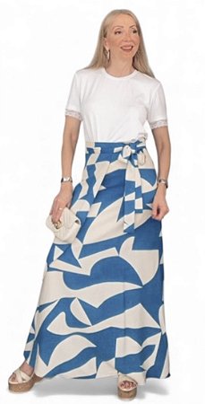 Saia Pareô Estampada Viscose