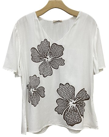 Blusa Manga Curta Viscose