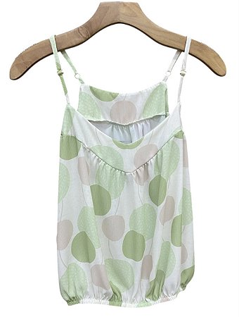 Blusa Alça Estampada Crepe