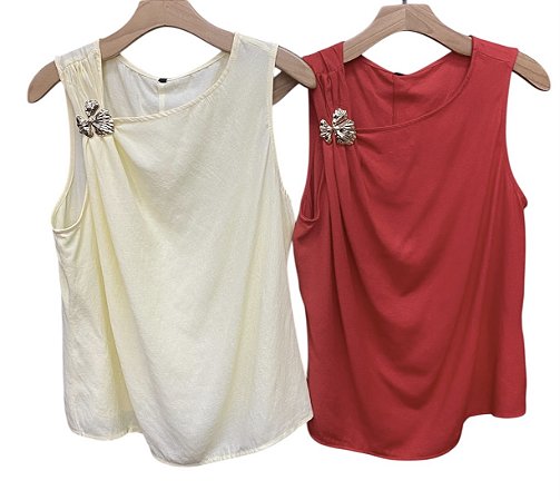 Blusa Regata Fivela Viscose