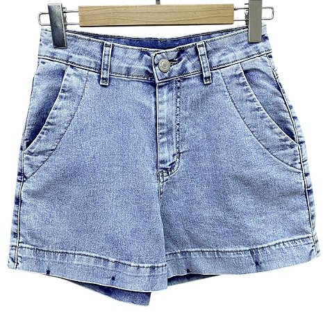 Shorts Cintura Alta Jeans