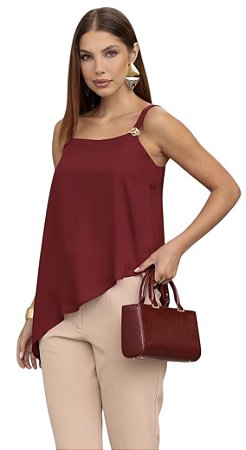 Blusa Alça Assimétrica Crepe