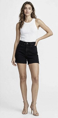 Shorts Curto Cintura Alta Jeans