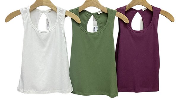 Blusa Regata Malha Rib