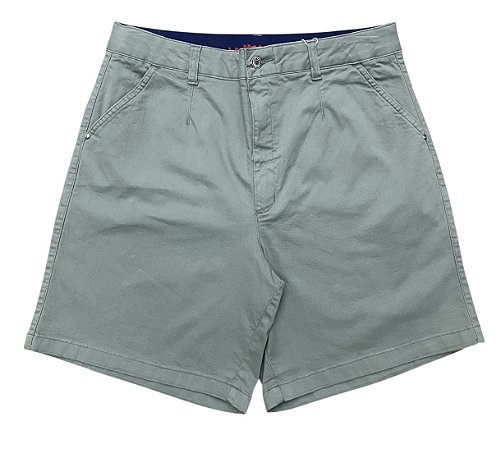 Bermuda Relax Cintura Alta Sarja