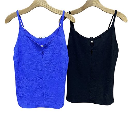 Blusa Alça Detalhe Colo Crepe