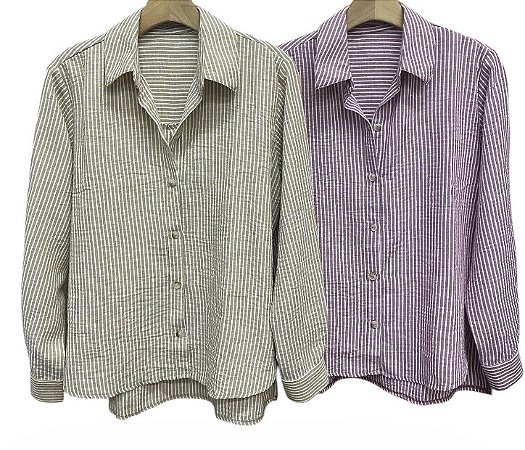Camisa Listras Viscolinho