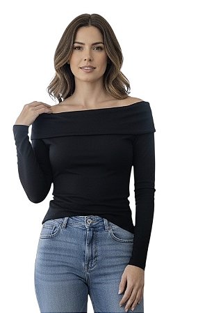 Blusa Ombro a Ombro Viscomalha
