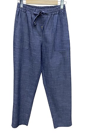 Calça Elástico Cintura Jeans