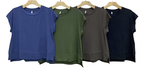 Blusa Manga Curta Malha
