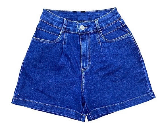 Shorts Cintura Alta Jeans
