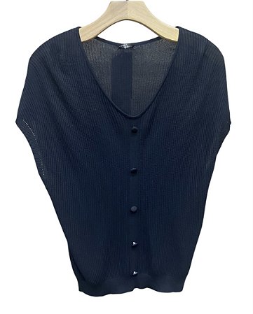 Blusa Botões Frontal Tricot