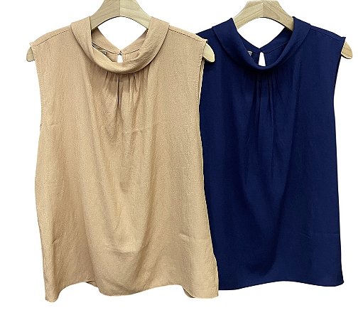 Blusa Regata Gola Viscolinho