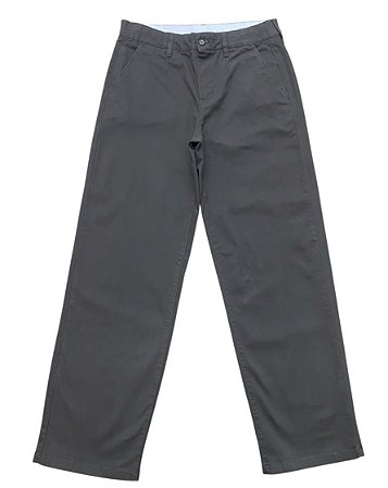 Calça Relax Cintura Alta Sarja