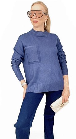 Blusa Manga Longa Bolso Cashmere