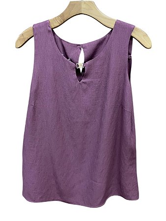 Blusa Regata Detalhe Colo Viscolinho