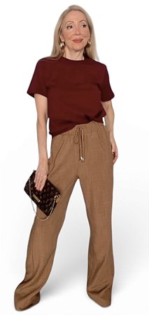 Calça Elástico Cintura Viscolinho