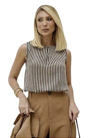 Blusa Regata Listras Viscose