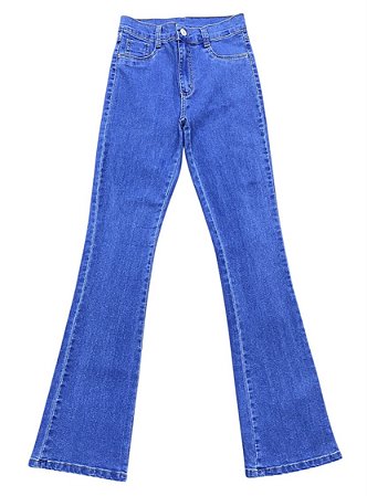 Calça Flare Boot Cut Cintura Alta Jeans