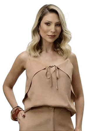 Blusa Alça Amarração Frontal Viscose