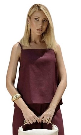 Blusa Alça Laço Costas Viscose