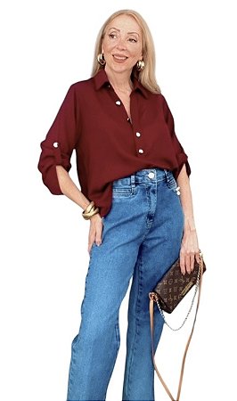 Camisa Abertura Costas Viscose