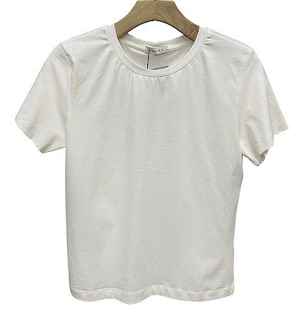 T-Shirt Manga Curta Algodão