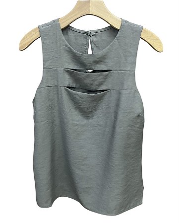Blusa Regata Abertura Colo Alfaiataria