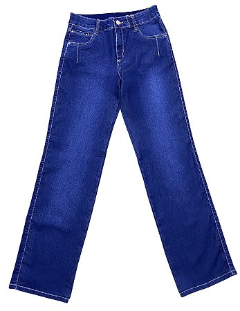 Calça Relax Cintura Alta Jeans