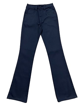 Calça Flare Cintura Alta Sarja
