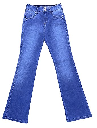Calça Flare Cintura Alta Jeans
