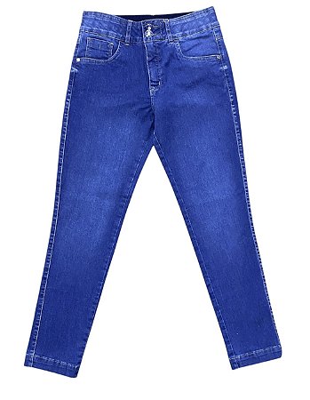 Calça Capri Tornozelo Cintura Alta Jeans