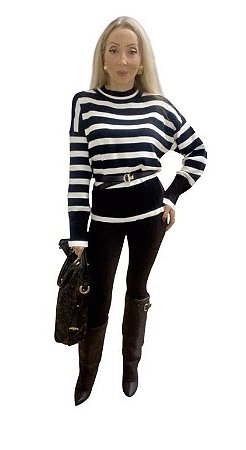 Blusa Listrada Cashmere