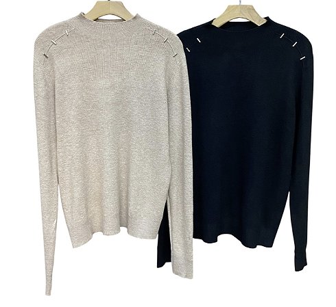 Blusa Manga Longa Detalhe Cashmere