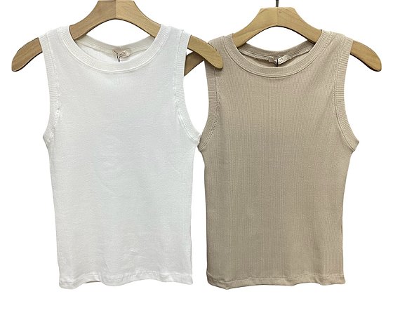 Blusa Regata Malha Rib